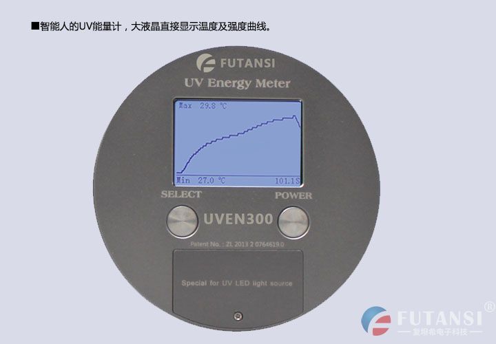 UV能量计 UVA(320~405nm)波段能量测量仪 曝光机专用UVEN300紫外照度计(图6)